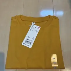新品未使用！UNIQLO キッズ 長袖シャツ 110 イエロー