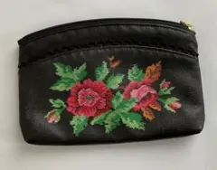 FEILER 花柄ポーチ 黒 ブランド