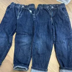 ZARA ダークブルーデニムパンツ ウエストゴム 116 セット