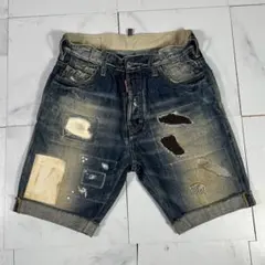 DSQUARED2 ディスクエアード ハーフパンツ パッチワーク USED加工のサムネイル