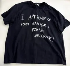 Zara レターTシャツ 黒 M サイズ　男女兼用のサムネイル