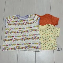 ユニクロ ベビー ミッフィー ロンパース70cm Tシャツ80cm 3点セット