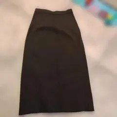 UNIQLO ユニクロ スフレヤーン リブ ロングスカート M 黒
