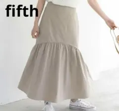 フィフス　ロングスカート　フレア　ベージュ