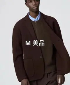 【美品】UNIQLO ユニクロC ニットジャケット ダークブラウン Mのサムネイル