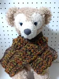 マフラー ネックウォーマー ミニ ショート コンパクト モヘア ハンドメイド