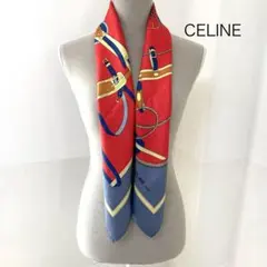 CELINE セリーヌ スカーフ タッセル柄 ピンク シルク100% 美品 - メルカリ