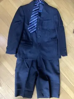 ストライプスーツと水色シャツセット110サイズ