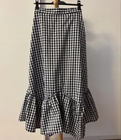 マーメイドスカート　ギンガムチェック　 earth music&ecology