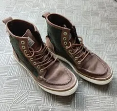 VANS ハイカットスニーカー ブラウン×グリーン