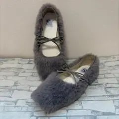 SY ユナイテッドアローズ　フェイクファーフラットシューズ