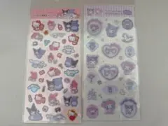 サンリオキャラクターズ　すりガラス風　クロミ　マイメロ　ラメ入り樹脂もりシール