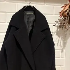 KBF✨ウールコート オーバーサイズ ブラック ウール混