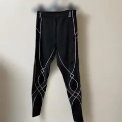 CW-X ブラック タイツ ラインデザイン　ピンクLサイズ