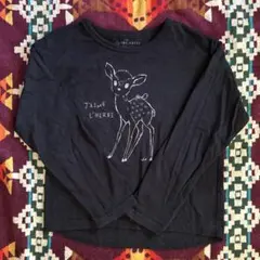 anyFAM ブラック 長袖カットソー 130