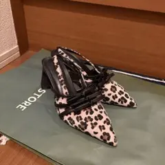 NICE CLAUP レオパード パンプス ミュールのサムネイル