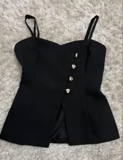 ZARA トップス ブラック スリーブレス ビスチェ レディース Sサイズ