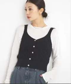 URBAN RESEARCH Sonny Label 透かし編みニットビスチェ