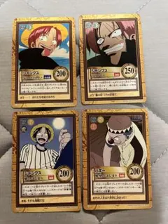 旧ワンピース カードダス ルフィ 4枚セット バンダイ 旧裏 - メルカリ