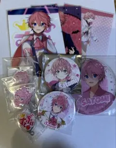 すとぷり　さとみくん　缶バッジ、ブロマイド、アクリルコースター、ミニキーホルダー