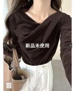 【新品未使用】ベロアドレープトップスdk1551