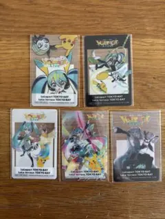 ポケモン　初音ミク　ららぽーと東京ベイ限定　クリアカード　全5種フルコンプ