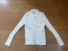 UNIQLO メリノリブポロカーディガン オフホワイト