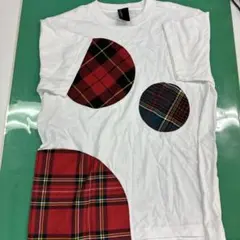 Unknown Material 半袖Tシャツ チェック柄切替のサムネイル