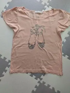 Couture brooch バレエシューズモチーフ Tシャツ ピンク 36のサムネイル