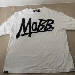 MOBB. ロゴプリント 長袖Tシャツ ホワイト