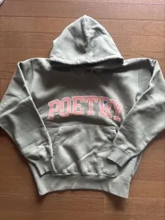 FACTOTUM パーカー POETRYプリント カーキ