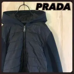 PRADA プラダ ナイロン混 パーカー プレートロゴ付き
