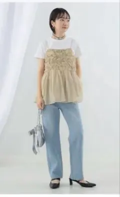 Ray BEAMS シャーリングキャミソール　サイズ0のサムネイル