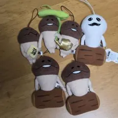 묶음 판매 なめこ栽培キット ぬいぐるみストラップ 6種セット