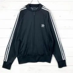 アディダス　トラックジャケット　トレフォイルロゴ刺繡　黒タグ　ATP仕様 黒　L
