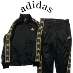 稀美品 90s アディダス ジャージ 上下セット 黒×ゴールド adidas L