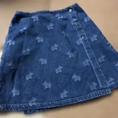ポンポネット 巻きスカート テリア デニム 130