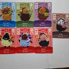 どうぶつの森 amiiboカード ヒツジ住民 7枚セット