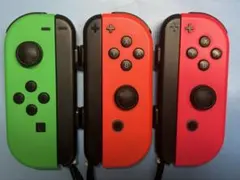 Switch ジョイコン 3つ 赤/緑/ピンク(右/左/右) ジャンク品