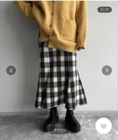 LOWRYS FARM チェックマーメイドスカート