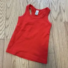 ZARA kids タンクトップ　2-3 100cm 赤色　ダンスのサムネイル
