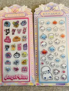 あわわちゃん　エンジェルブルー　アクリルシール 2枚セット