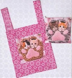 エコバッグ＆ポーチ♡にゃんこパネル