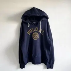 デッドストック90s POLO SPORT パーカー 紺 L タグ付 フェード - メルカリ