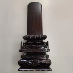 木製 彫刻入り 位牌 総高約33.5cm - メルカリ
