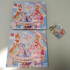 マクドナルドハッピーセットひろがるスカイプリキュアぬりえ2枚＆キーホルダーセット