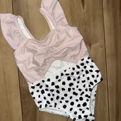 フリル付き牛柄模様水着