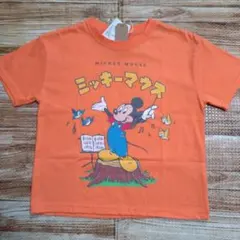 新品 未使用 ミッキー 夏 半袖 Tシャツ 男の子 オレンジ 110