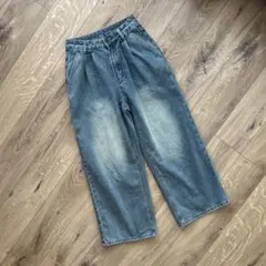 FRIFUL デニム　ワイドパンツ　バギーパンツ　バルーン　ウォッシュ加工