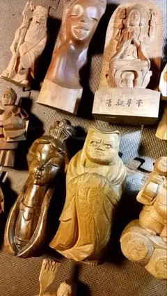 木彫り 置物 まとめ売り 縁起物 仏像 郷土玩具のサムネイル